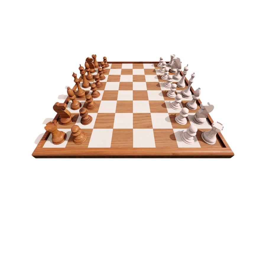Tabuleiro de xadrez 3d. em AutoCAD